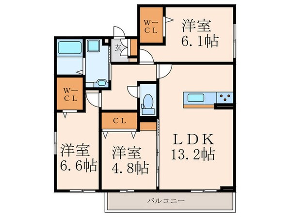 仮)D-room下到津の物件間取画像